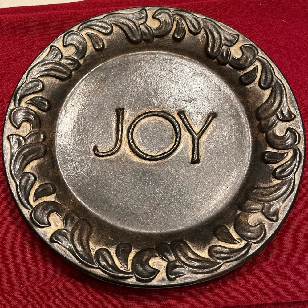 JOY Decorated Plate, 8”. No chips or cracks. Like new.